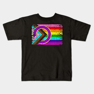 Intersex Inclusive Progress Pride Flag Lgbt Progress Kids T-Shirt